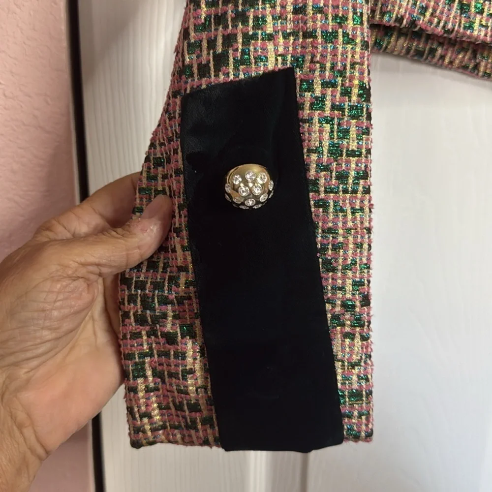 Pink and Black Women's Blazer